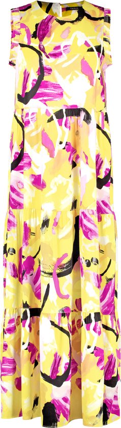 OMZIN Dames 3/4 Mouwen Vest En Mouwloze Maxi Bloemen Tanktop Jurk