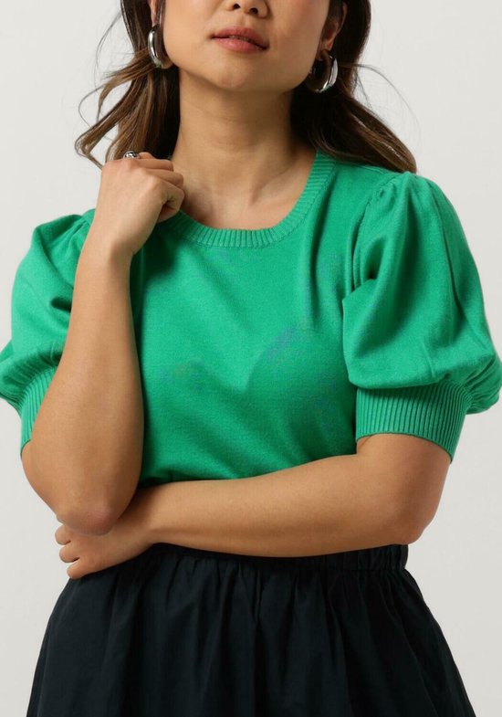 Minus Liva Knit Tee Tops & T-shirts Dames - Shirt - Groen - Maat M