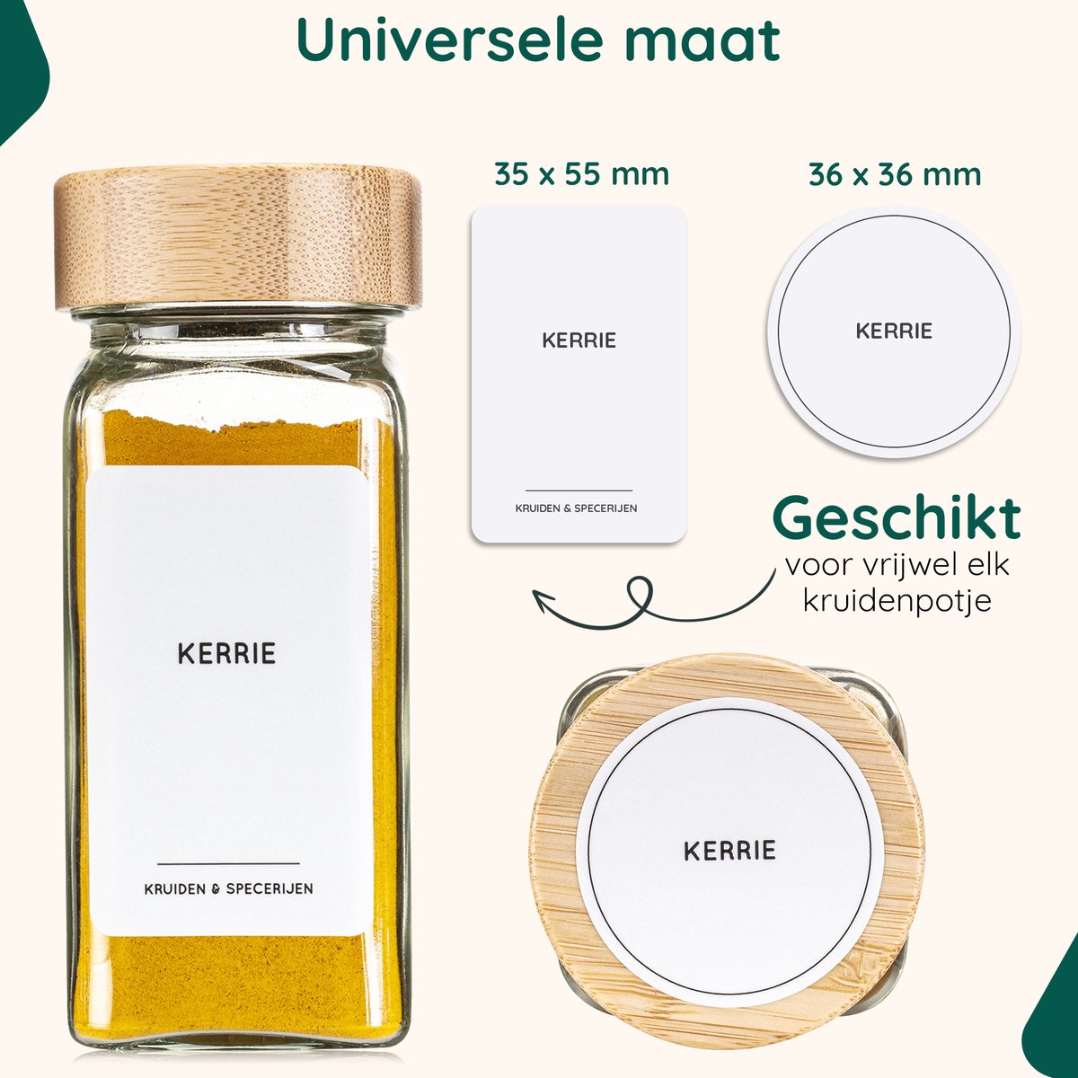 Maotrade Kruidenetiketten 133 Stuks Zelfklevend Etiketten Keukenetiketten Worden Gebruikt voor Glazen Flessen Kruidenpotjes Flessen