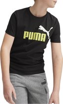 PUMA ESS+ 2 Col Logo Tee B FALSE T-shirt - PUMA Black-Lime Sheen