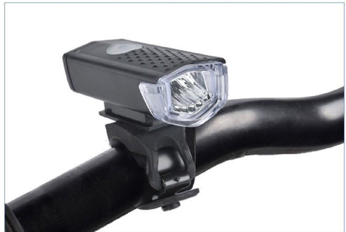 *** 2 Stuks Voorlicht fiets Led voorlamp - 300 lumen - Oplaadbaar - Usb oplaadbaar - Fietslamp - Waterdicht - Koplamp - Voorlicht fiets - van Heble® ***