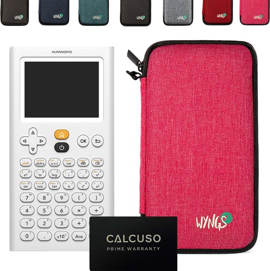 NumWorks incl. WYNGS Beschermhoes Roze - Grafische Rekenmachine - Basis ...