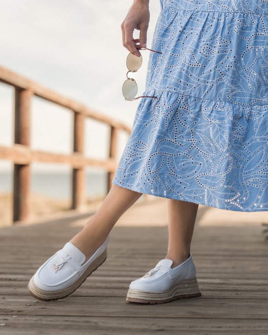 Mocassins SmileFavorites® - Wit - Simili cuir - Taille 39