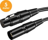Drivv. Premium XLR Kabel - Microfoon kabel - Mannelijk naar Vrouwelijk 3 pin - 5 Meter