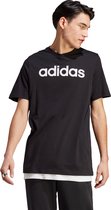 adidas Sportswear Essentials Single Jersey Linear Geborduurd Logo T-shirt - Heren - Zwart- S
