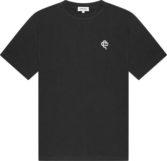 Quotrell Couture - FLORENCE T-SHIRT - BLACK/ANTHRACITE