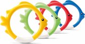 Intex Duikringen zwembad speelgoed - set van 8x - verschillende kleuren - kunststof