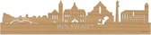 Skyline Bolsward Bamboe hout - 120 cm - Woondecoratie - Wanddecoratie - Meer steden beschikbaar - Woonkamer idee - City Art - Steden kunst - Cadeau voor hem - Cadeau voor haar - Jubileum - Trouwerij - WoodWideCities