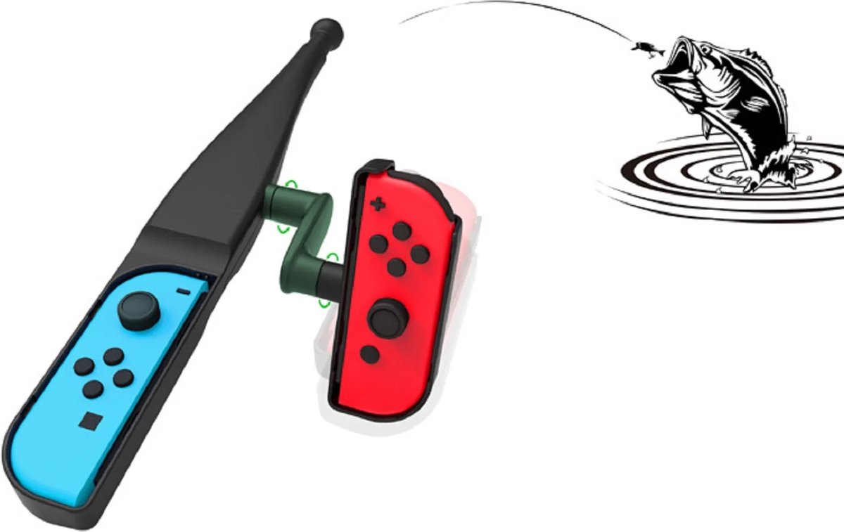 DrPhone CatchMaster - Controller Grip Hengel Voor N-Switch - Console Accessoires - Zwart