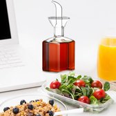 Olijfolie dispenser oliefles glas zonder druppelfles uitloop azijn maatolie schenker doseerflessen oliecontainer voor keuken koken BBQ (125ml)