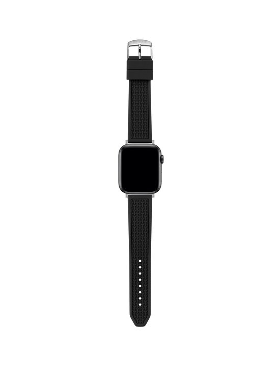 Ted Baker Black Tb Apple Watch Bands Armband: 100% Silicone BKS42S330B0