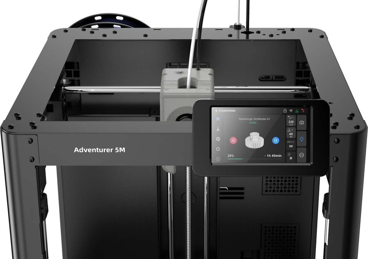 Flashforge Adventurer 5M High Speed 3D Printer 600mm/s Touchscreen – Kindvriendelijk - Quick-Detach Nozzle - 220×220×220 mm - WiFi - Smart App — afbeelding 4
