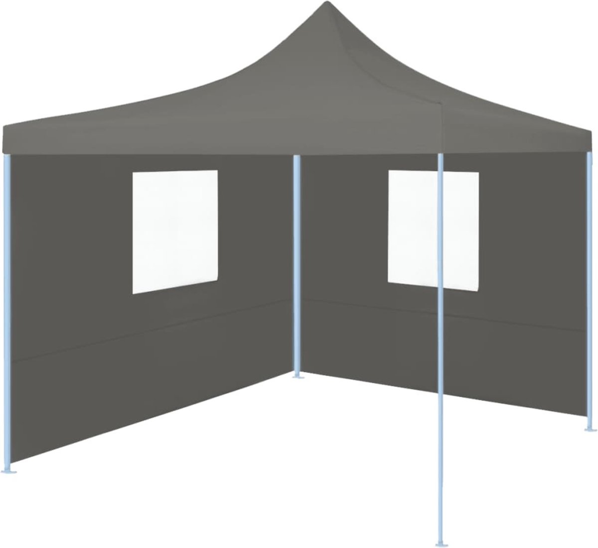 Partytent opvouwbaar - Paviljoen - 3x3 - Easy up - Waterdicht - met Zijwanden - Weerbestendig - Antraciet