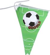 Voetbal verjaardag versiering pakket - Voetbalbordjes - Voetbal vlaggenlijn- Voetbal drinkbekers - Voetbal tafelkleed - Voetbal servetten