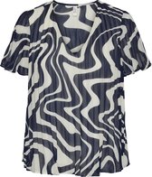 Vero Moda T-shirt Vmkate S/s V-neck Top Wvn Btq 10308463 Navy Blazer/kate Dames Maat - M