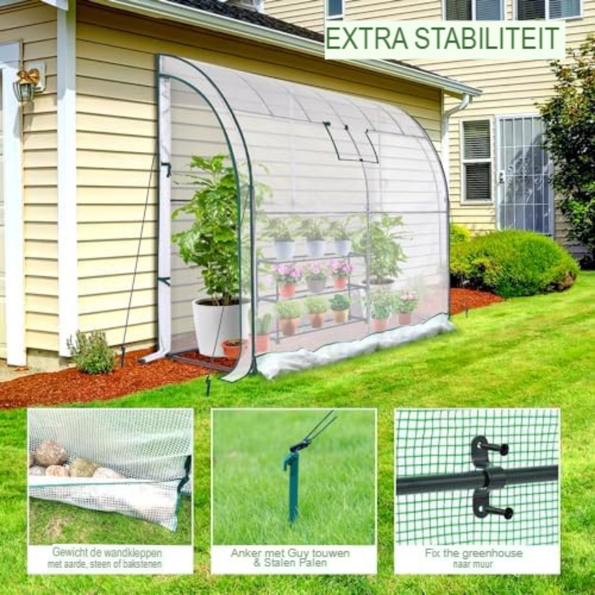 Ohuhu Serre de Jardin Tomates Ohuhu Broeikas, kleine premium foliekas, tomatenkas voor balkon... Velway tomatenkas, foliekas, stabiel, 208 x 81 170/141 cm