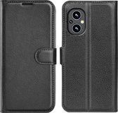 OnePlus Nord N20 Hoesje, MobyDefend Kunstleren Wallet Book Case, Zwart | GSM Hoesje / Telefoonhoesje Geschikt Voor: OnePlus Nord N20