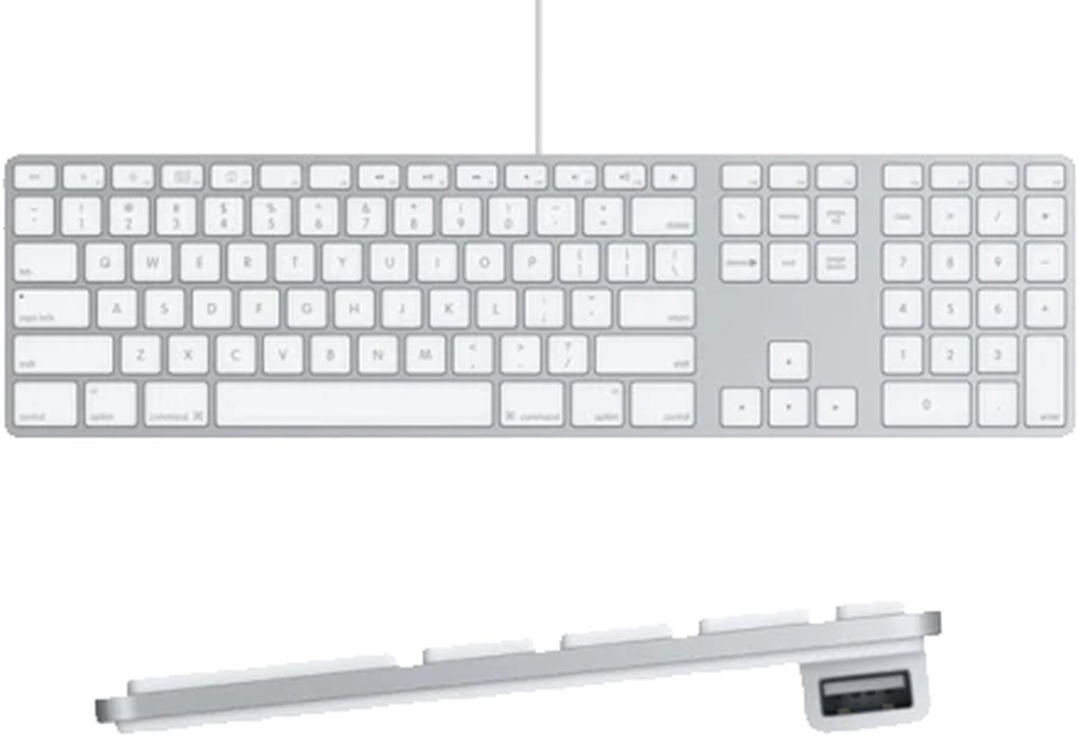 Bewolkt Bank Hassy LMP - Bedraad Aluminium toetsenbord - QWERTY - Geschikt voor Apple iMac -  Zilver/Wit | bol.com