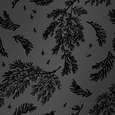 Zwarte Luxe Cadeauzakjes Leaves Black - 12x19cm