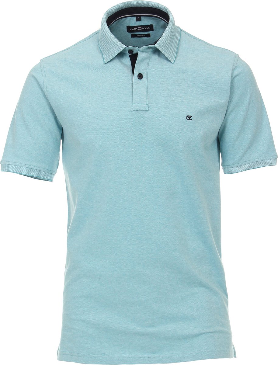 CASA MODA comfort fit heren polo - turquoise