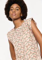 LOLALIZA T-shirt met retroprint - Khaki - Maat M