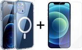 iPhone 13 Pro Max hoesje magnetisch siliconen transparant case - hoesje iPhone 13 Pro Max - 1x iPhone 13 Pro Max Screenprotector