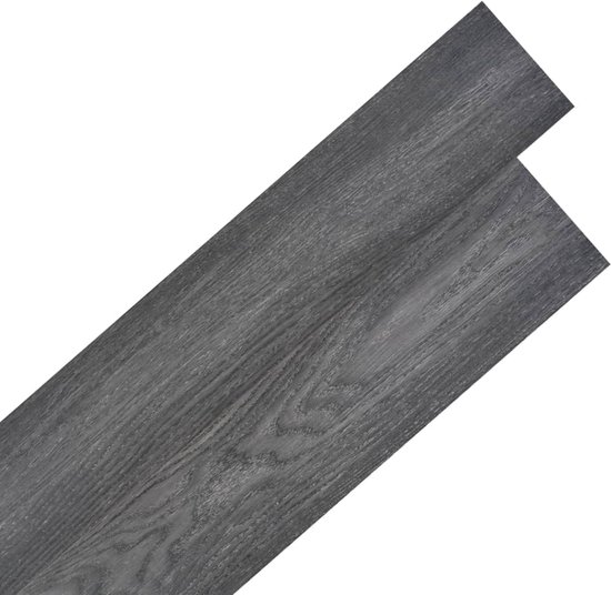 Tutor vloeistof vaak Vloerplanken zelfklevend 5,02 m² 2 mm PVC zwart en wit | bol.com