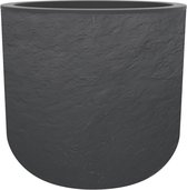 EDA Plantenbak - Bloembak - 67L -  Ø 48.5 - hoogte 46.2 cm - Antraciet
