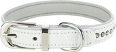 Trixie halsband hond active comfort met strass steen leer lichtblauw (20-24X1,2 CM)