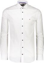 Tommy Hilfiger Overhemd Wit Aansluitend - Maat UK17.5-EU44 - Heren - Never out of stock Collectie - Katoen