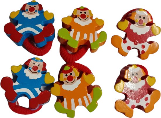 Élastique à cheveux - Ass Bear en bois - 12 ensembles de 2 pièces - Totally For Kids - mode capillaire - accessoires pour cheveux - Élastiques à cheveux