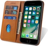 Smartphonica iPhone 6/6s leren hoesje met magnetische sluiting - Bruin / Kunstleer / Book Case