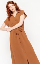 LOLALIZA Maxi-jurk - Camel - Maat 38