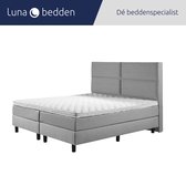Luna Bedden - Boxspring Luna - 160x220 Compleet Grijs 4vaks Bed
