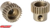 Team Corally - 64 DP Motortandwiel - Kort - Gehard staal - 24 Tanden - Motoras dia. 3.17mm