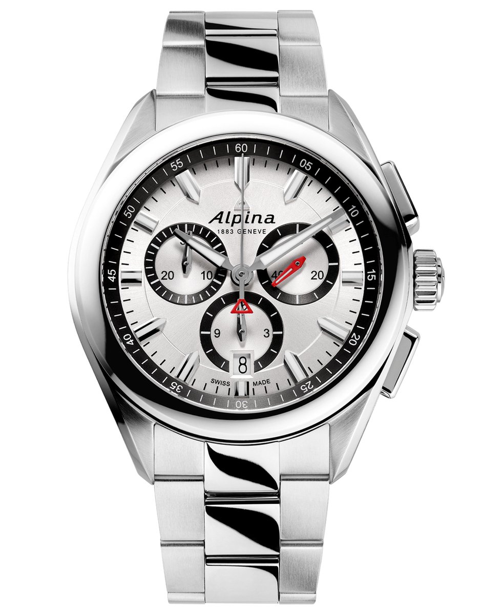 Alpina Alpiner AL-373SB4E6B Horloge - Staal - Zilverkleurig - Ø 41 mm