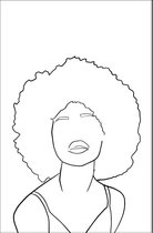 Walljar - Afro - Muurdecoratie - Poster