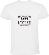 World's Best Farter - I Mean Father | Heren T-shirt | Wit | Scheetje | Grapje | Vaderdag