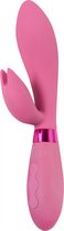 Oplaadbare USB Vibrator - Clitoris Stimulator - 100% Silicone - 2 motoren - 10 standen - Waterdicht (IPX6) - Indeep - Malena - Magenta