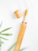 Tandenborstel koker van bamboe - bamboe tandenborstelhouder - opberg - tandenborstel doosje - tandenborstel beschermer - tandenborstel protector - duurzaam bamboe - bamboe tandenborstel houder