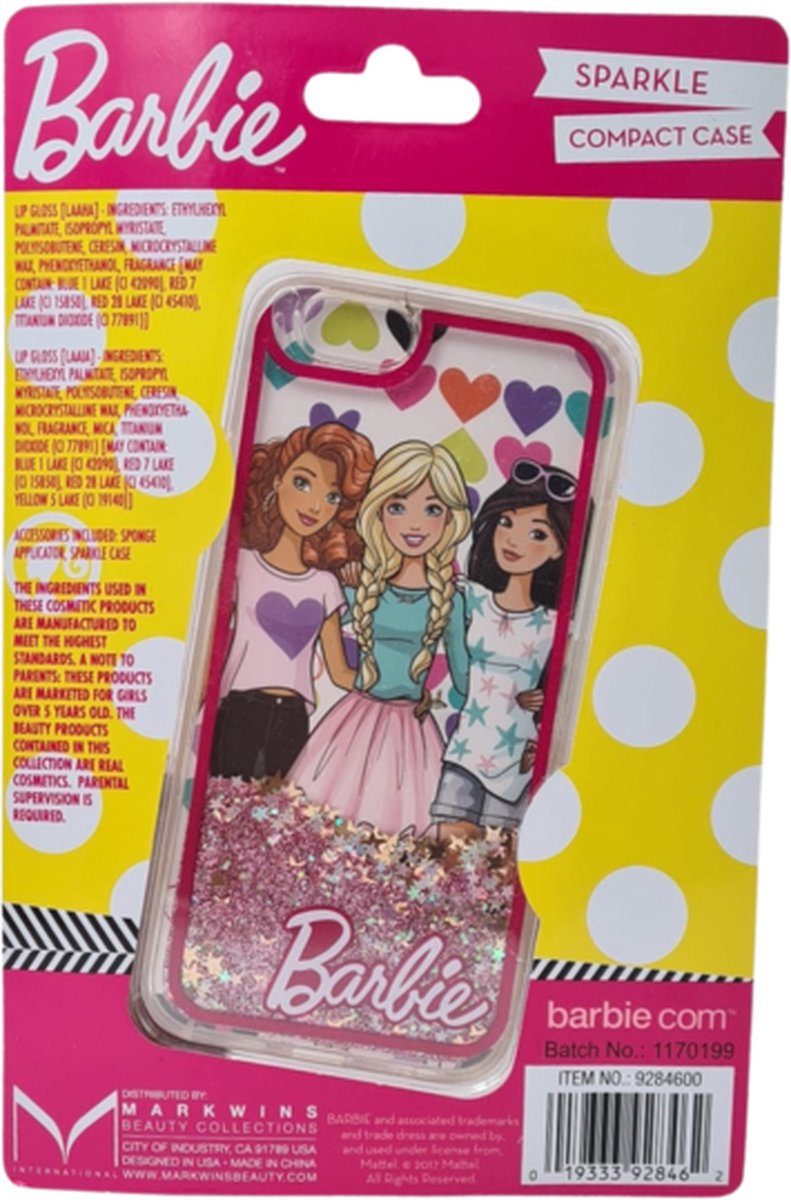 Barbie Sparkle Compact Case Kindermake up Geschenkset 3.6