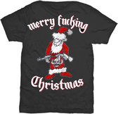 Motorhead Heren Tshirt -L- Merry Effing Christmas Zwart