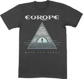 Europe Heren Tshirt -L- Walk The Earth Zwart