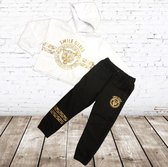 Joggingpak Smile girl Wit -s&C-146/152-Joggingpakken en huispakken