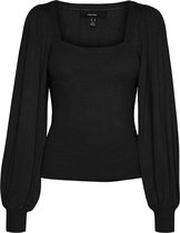 Vero Moda Trui Vmgloryrib  Ls Puff Blouse Ga 10260467 Black Dames Maat - S