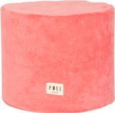 Poef - lily - Lollypop Pink - Velours - diameter 37cm