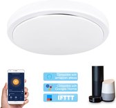 Ellanora® Plafondlamp - met spraakbediening - voor google home - 48W - Dimbaar - led licht - warm licht - wit licht - app bediening - afstand bedienbaar