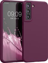 kwmobile telefoonhoesje voor Samsung Galaxy S22 Plus - Hoesje met siliconen coating - Smartphone case in bordeaux-violet