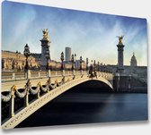 Akoestische panelen - Geluidsisolatie - Akoestische wandpanelen - Akoestisch schilderij AcousticBudget® - paneel met Alexandre 3 brug, Parijs - design 173 - 70x50 - Wanddecoratie -