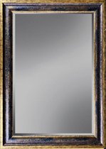 Spiegel met facet, bruin met goud 44x44 cm